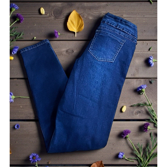 Rewash Denim - Rewash Classic Rise Contour Jeans Sz 11 Stretch Dark Wash Wide Waistband Skinny